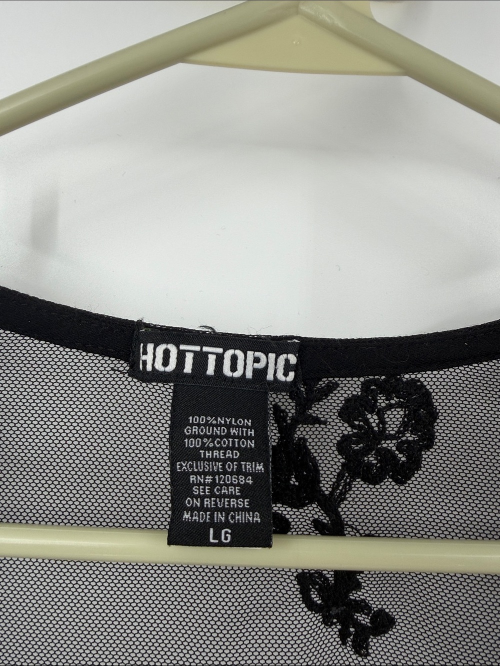 Hot Topic Black Lace Skull Floral Open Cardigan Size Large - Picture 5 of 8